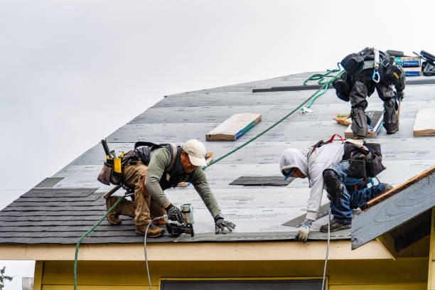 Professional Gutter Installation technician working in Dublin, NH